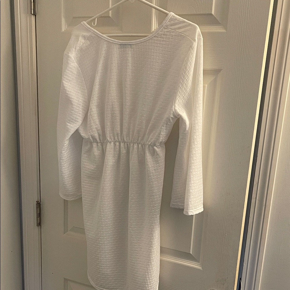 Jordan Taylor Elegant White Textured Blouse - Picture 9 of 11